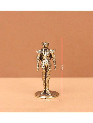 figurines guerriers dorés armure détaillée base plate médiéval fantastique métal collectionneauDecorationBureau