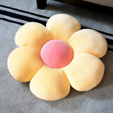 coussin décoratif fleuri coussin peluche fleur rose jaune blanc vert moderne doux anti décubitus