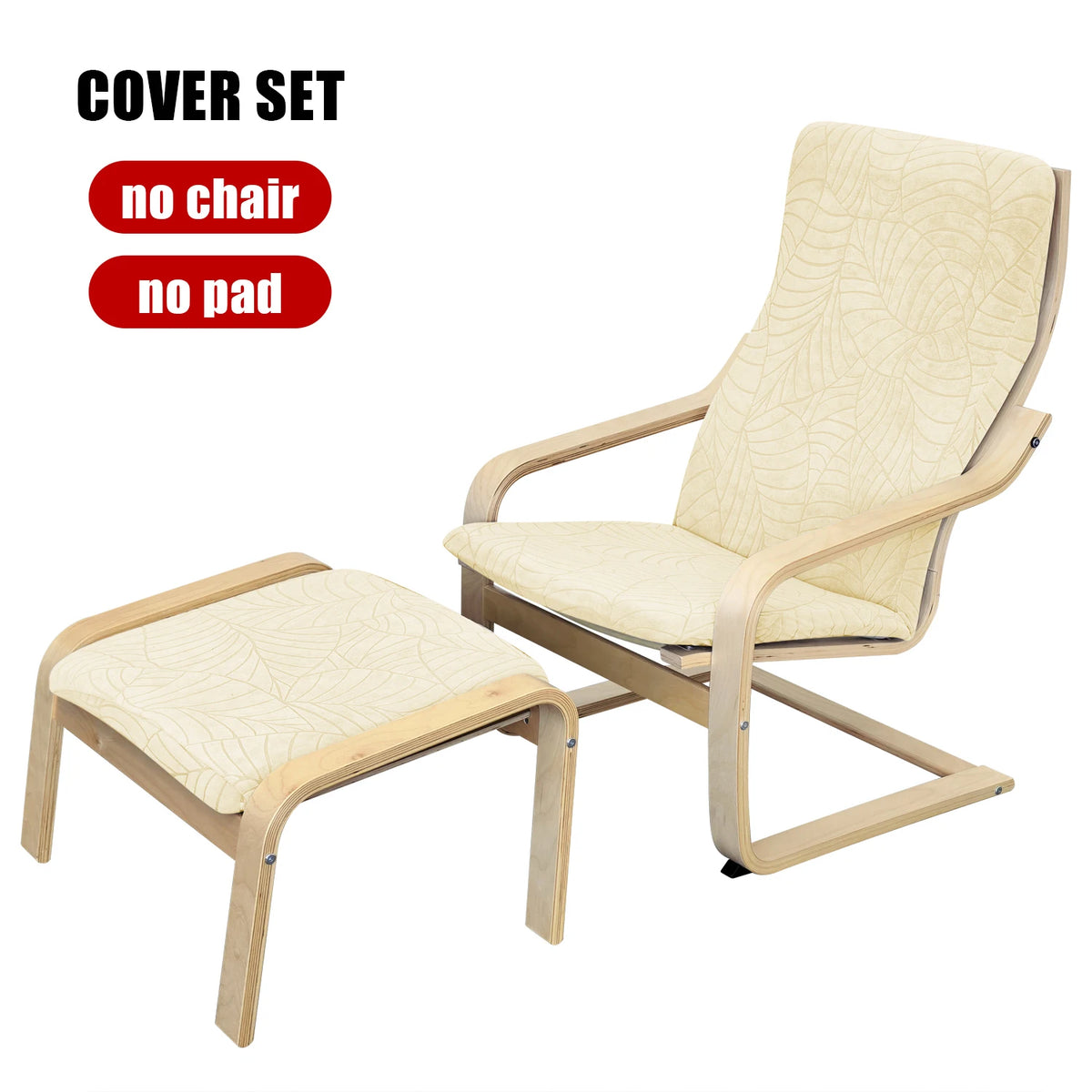 housses chaise coussin repose pieds vert pastel imprimé feuilles moderne polyester extensiblesextérieur mariage banquet