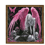 Tableau ornements floraux croix lion agneau or bleu rose noir blanc marron gothique fixation