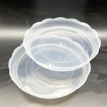assiettes transparentes modernes plastique pp non enduit 10cm 11.2cm 13cm 13.8cm