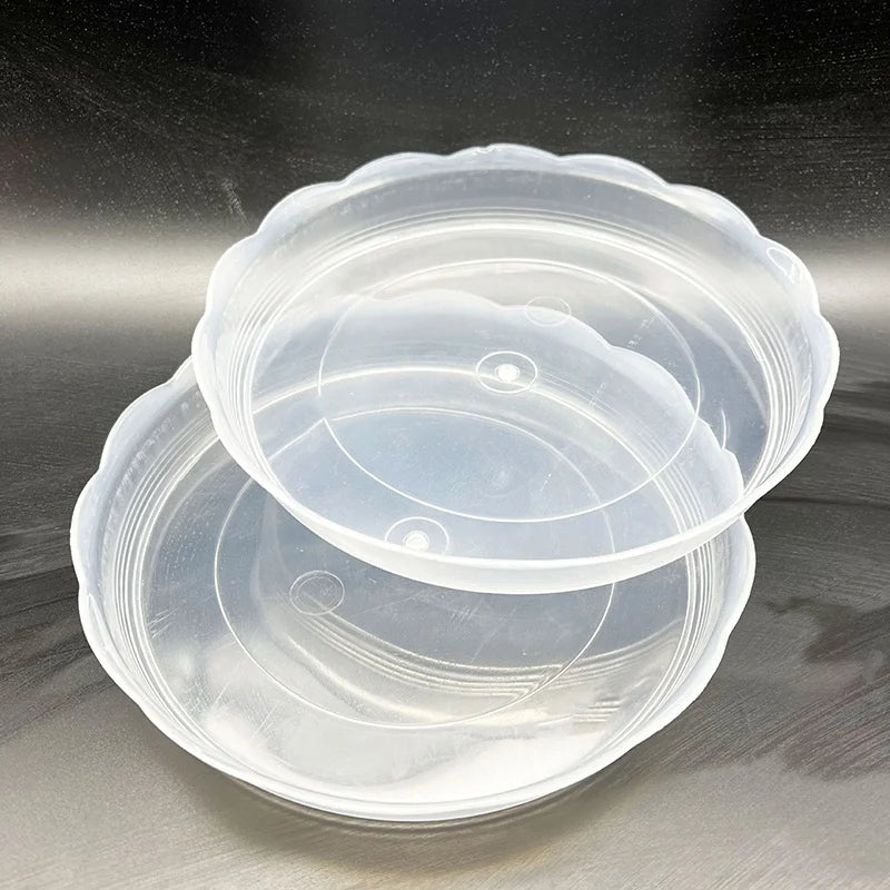 assiettes transparentes modernes plastique pp non enduit 10cm 11.2cm 13cm 13.8cm