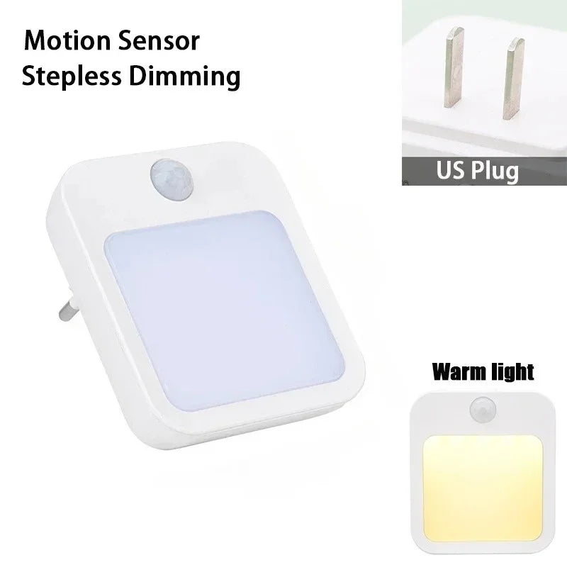 lampe nuit moderne blanc rouge prise murale sensibilité mouvement interrupteur auto on off