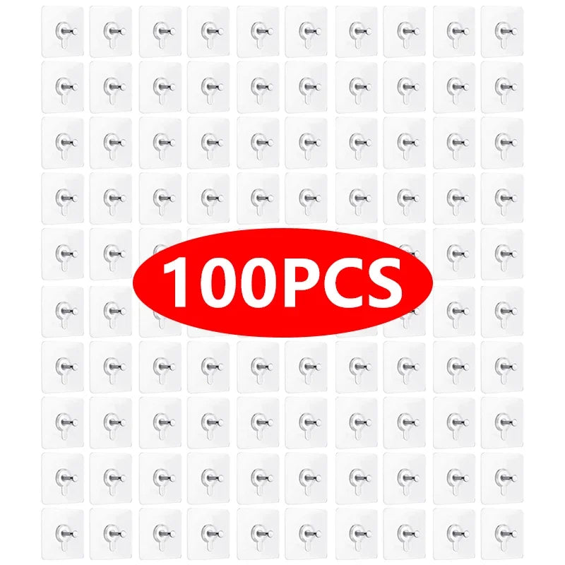 crochets muraux adhésifs transparents modernes sans perçage porte clés cadres affiches 6x6cm