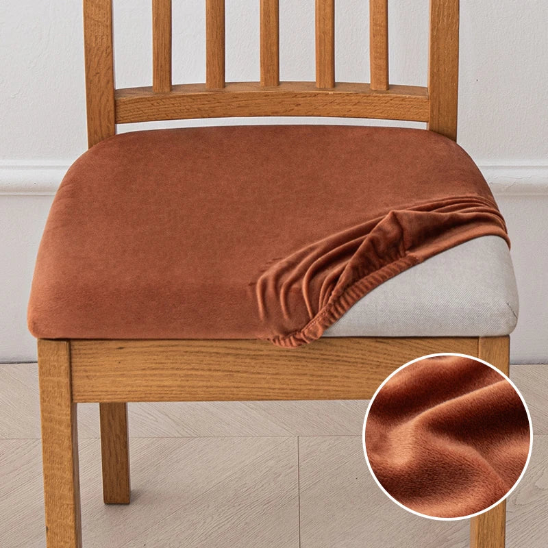 housse chaise extensible velours uni fauteuil cuisine salon moderne lavable