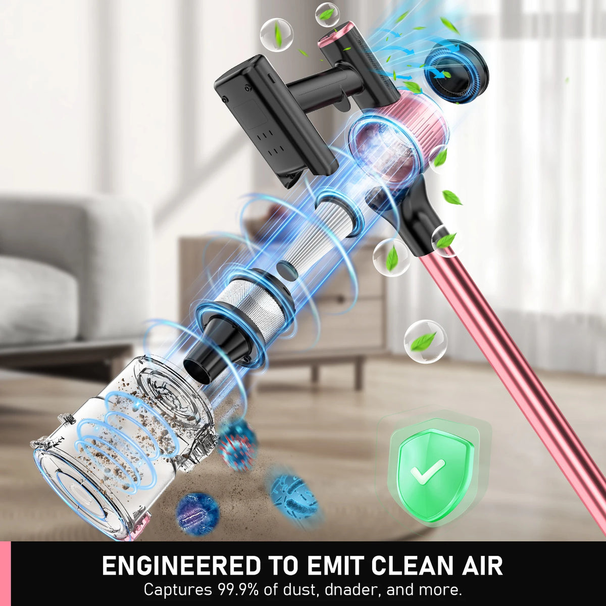 aspirateur sans fil rechargeable 45 minutes modes aspiration brosse multifonctionnelle tapis animaux
