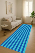 tapis moderne rayures verticaux rouge jaune blanc bleu marron minimaliste salon entrée chambreextérieur