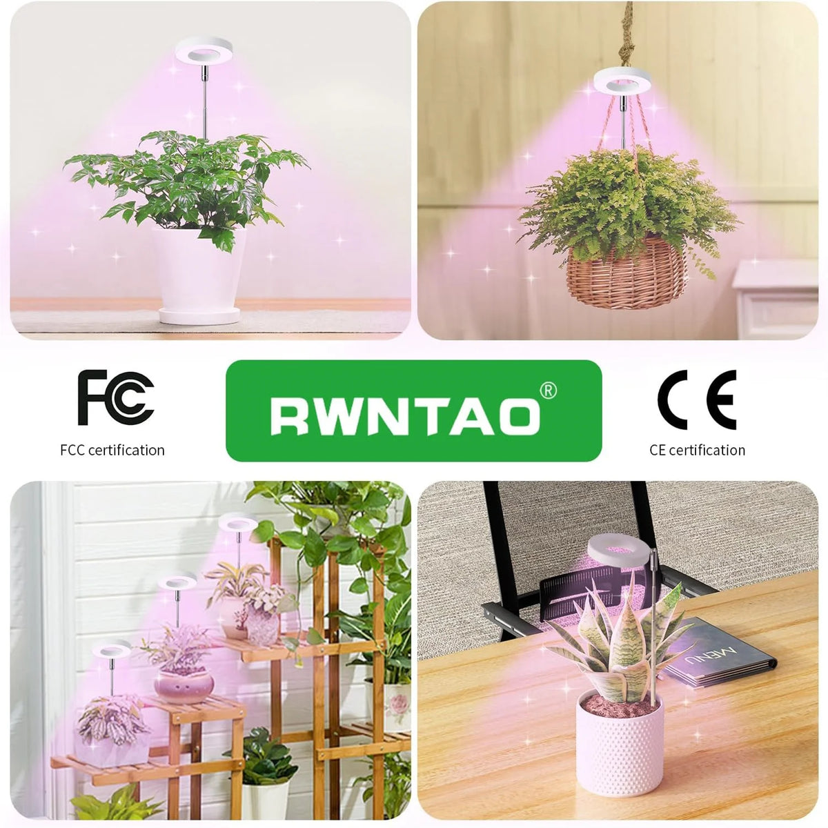 lampe led plante blanc moderne modes luminosité usb 48 leds fcc