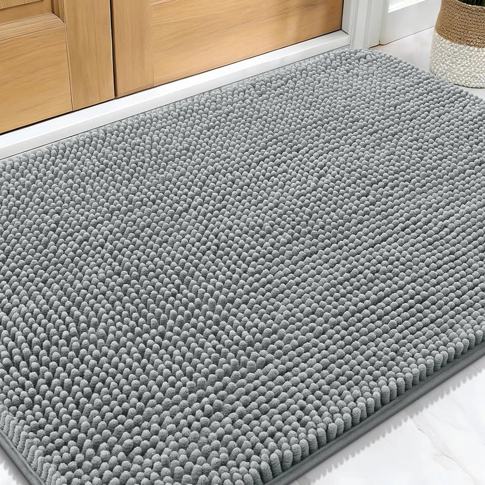tapis antidérapant absorbant boueux porte moderne gris boules rapide sécher
