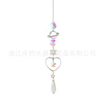 guirlande décorative cristaux célestes soleil lune étoile arc ciel chaîne métallique boho