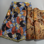 tissu géométrique sequins marron doré noir bleu vert orange rouge élégant brillant antimicrobien