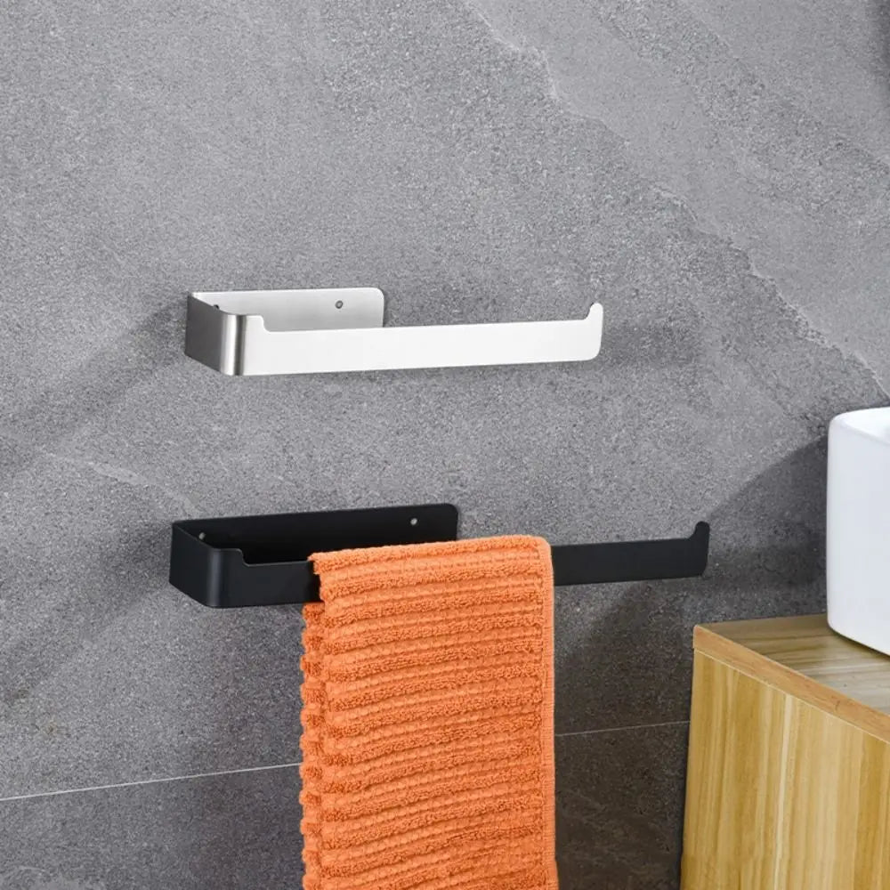 porte serviettes mural fixe moderne acier inoxydable noir blanc facileintérieur décoration ornement domestique