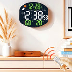 horloge murale multifonctionnelle numérique moderne alarme température calendrier led usb