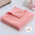 serviettes microfibre face absorption rapide vert pastel rose bleu gris beige opaques modernes