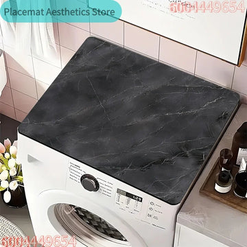 tapis protection antipoussière marbre noir durable cuisine rectangle polyester moderne