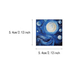 sticker adhésif galaxie planètes astronaute cerveau humain bleu noir blanc détaillé 50pcs