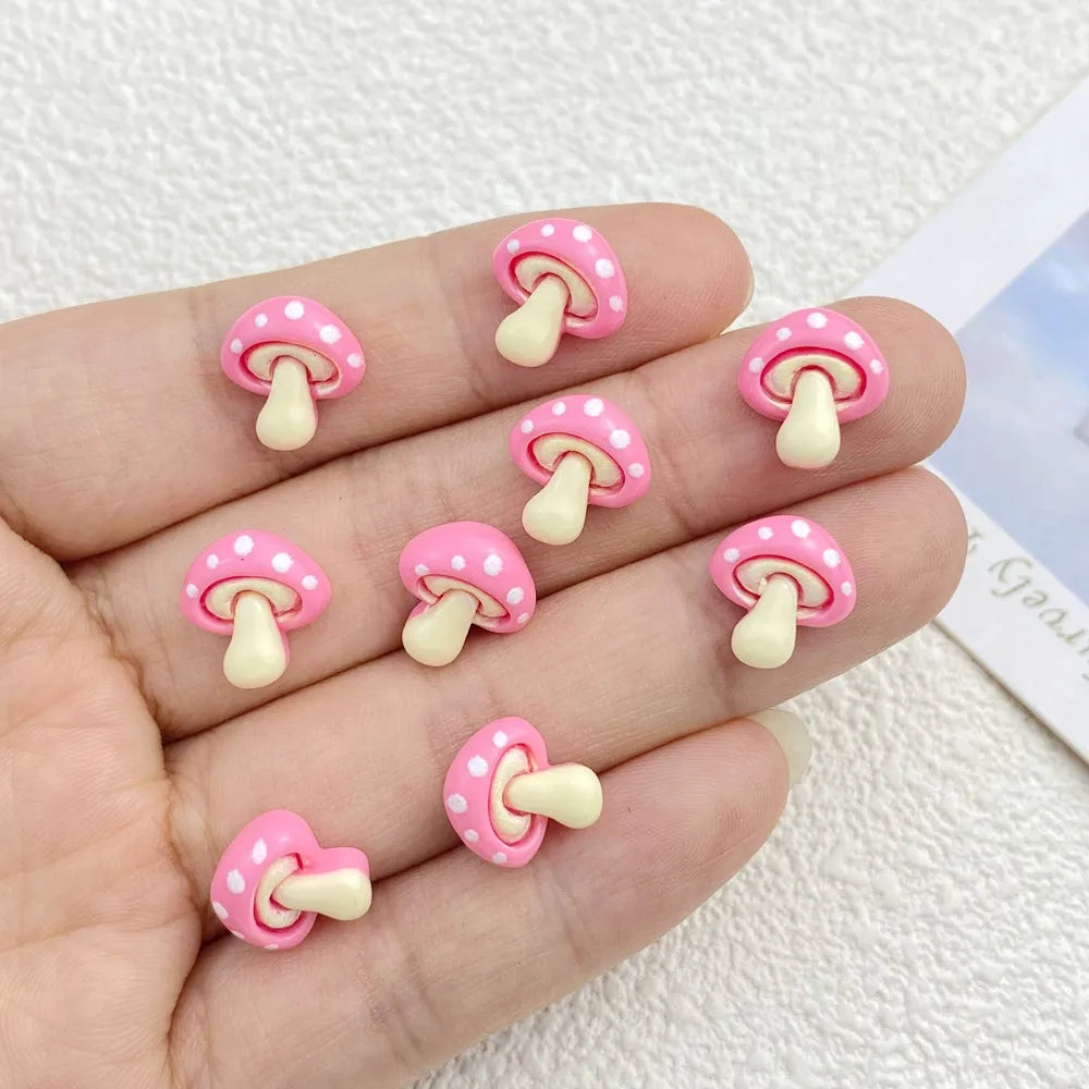 boutons manchette résine rouge rose jaune bleu clair points blancs décoratifs enfantins 14+