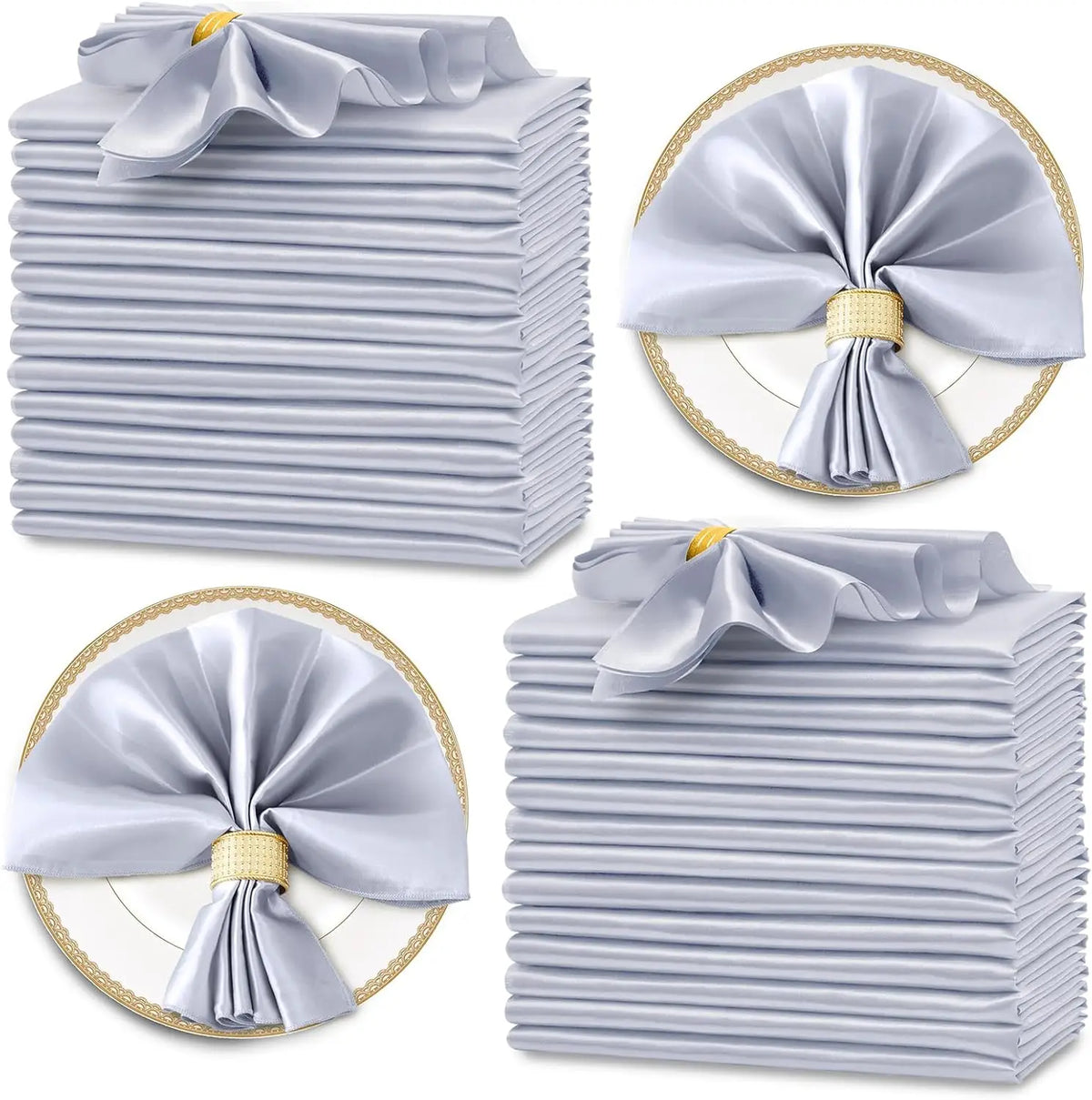 serviettes table satin rouge modernes 12 pièces cuisine mariage fêtes