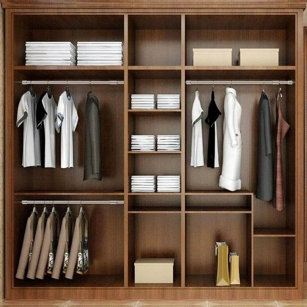 tige rangement extensible moderne argentée lisse réglable vis protection 31cm 51cm 47cm 80cm