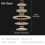 suspension lumineuse moderne doré grille mailles 60cm 80cm 100cm chambre salonhôtel