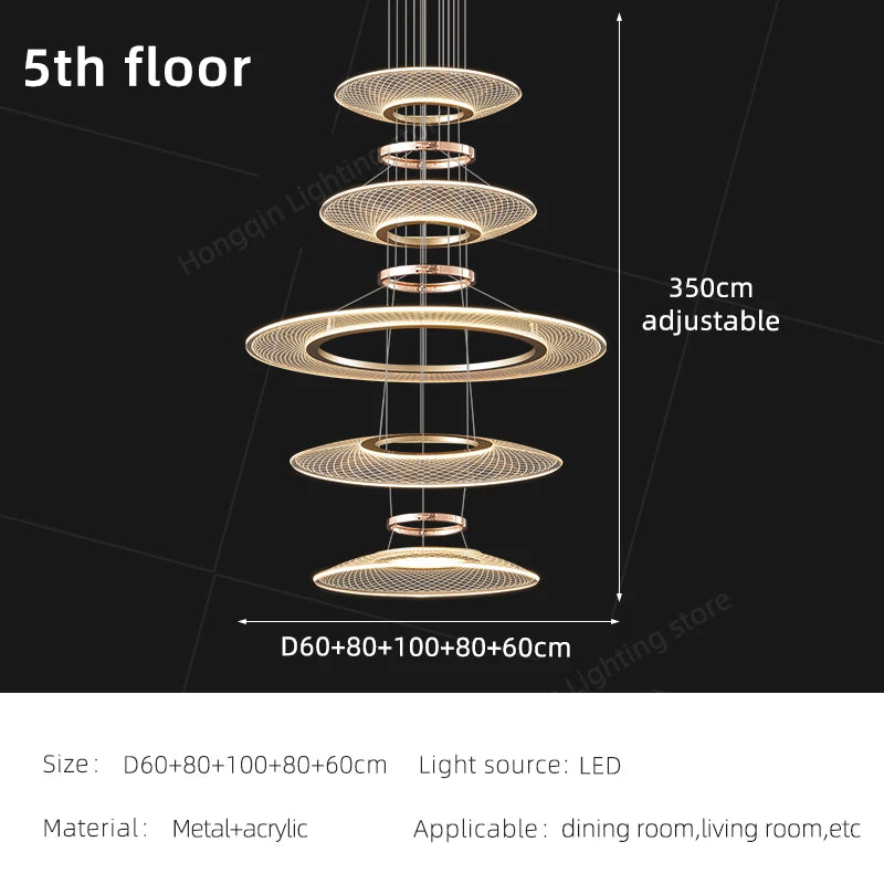 suspension lumineuse moderne doré grille mailles 60cm 80cm 100cm chambre salonhôtel