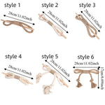 attaches rideau bois tressées bohème rustique six différentes