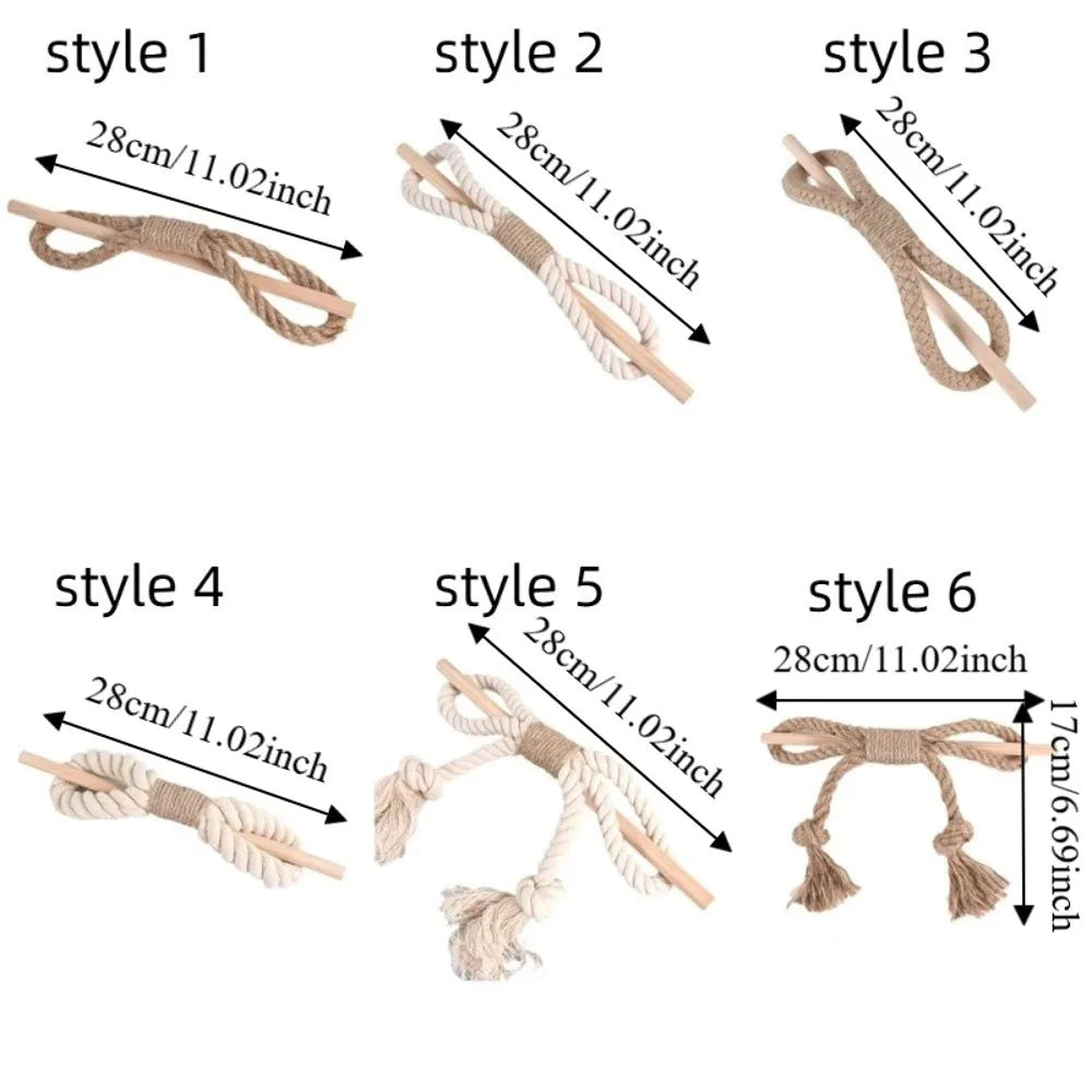 attaches rideau bois tressées bohème rustique six différentes