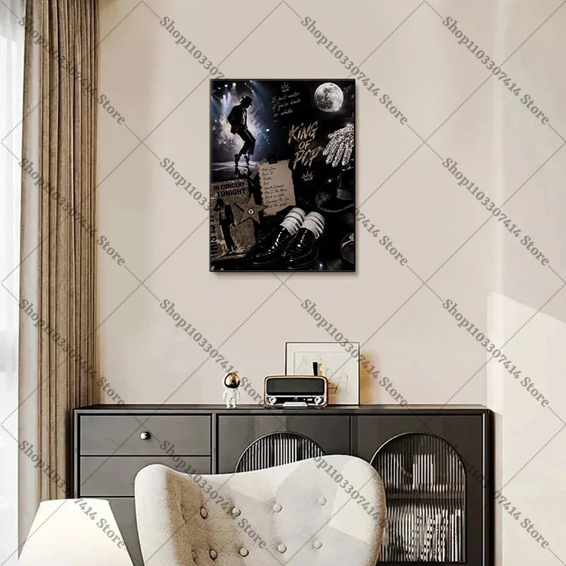 affiche murale MJ pop art photo noir blanc decoration maison 30x40cm erotique minimaliste
