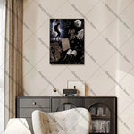 affiche murale MJ pop art photo noir blanc decoration maison 30x40cm erotique minimaliste