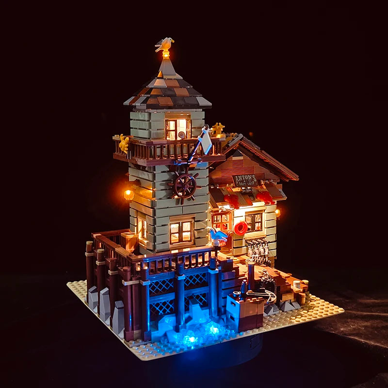 réduit building tour magasin éclairage led figurines oiseaux panneau indicateur éléments décoratifs