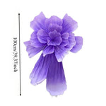 fleurs décoratives papier rose mariage extérieures romantiques semi transparentes 100cm
