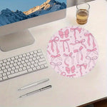 tapis souris rose arcs étoiles moderne antidérapant caoutchouc accessoire petit motif décoratif