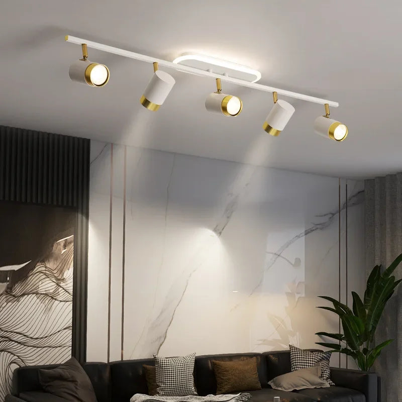 lustre led moderne spots encastrables salon chambre salon noir blanc doré contemporain