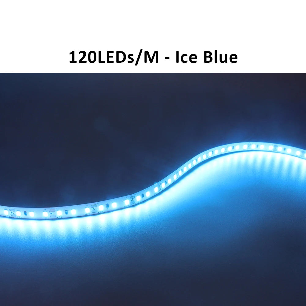 ruban led flexible 120leds 24v blanc bleu jaune vert double faced tape decoration moderne