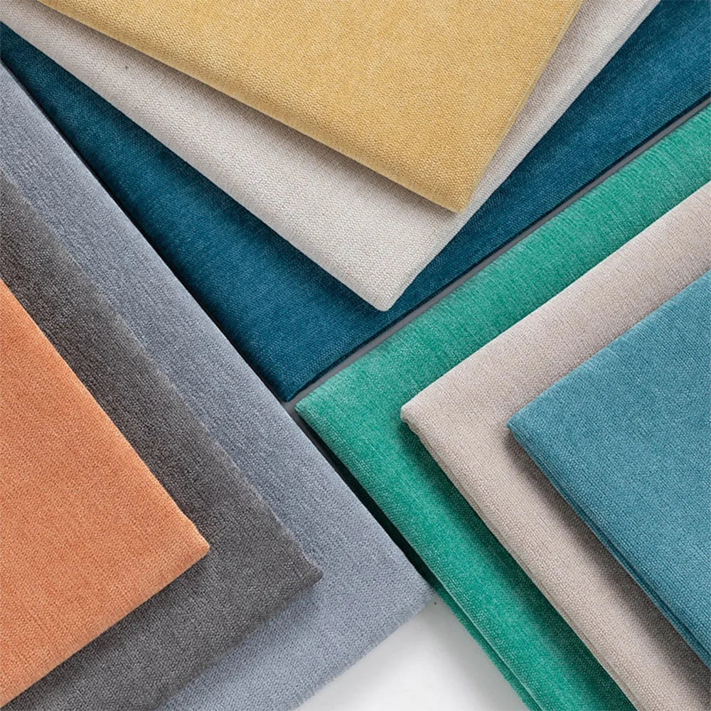 tissu chenille polyester antidérapant moderne rustique coussins couvertures matériaux bricolage gris bleu orange beige