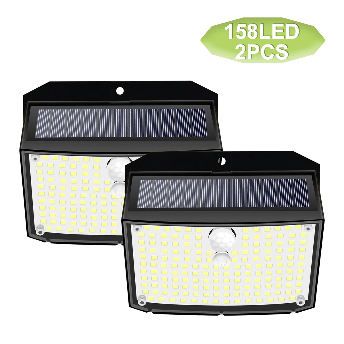lumière solaire led 176 diodes capteur mouvement moderne jardin sécurité