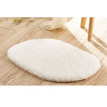 tapis bain doux pelucheux rose fuchsia beige vert clair moderne salon chambre