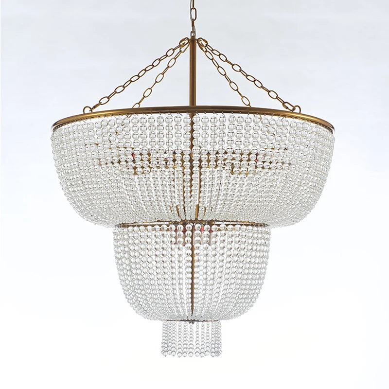 lustre led blanc doré classique suspension chaînes éclairage intérieur classique