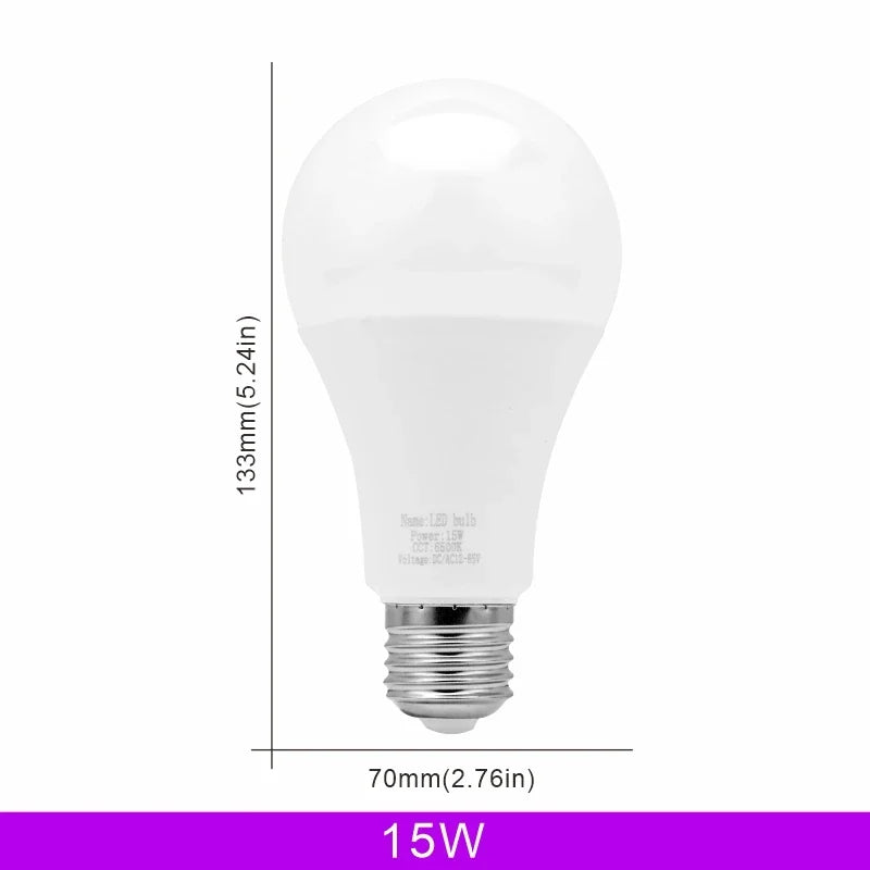 ampoule led e27 basse tension 12v 85v blanc froid chaud décoration salon moderne
