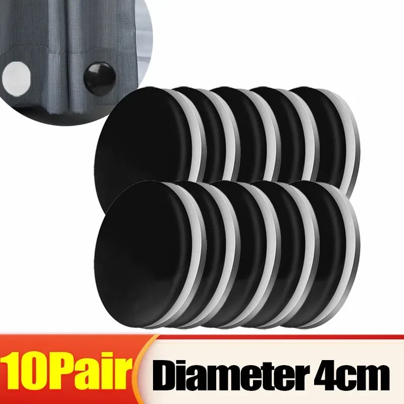 poids magnétiques rideau douche blanc noir ronds lisses adhésifs modernes 10 paires