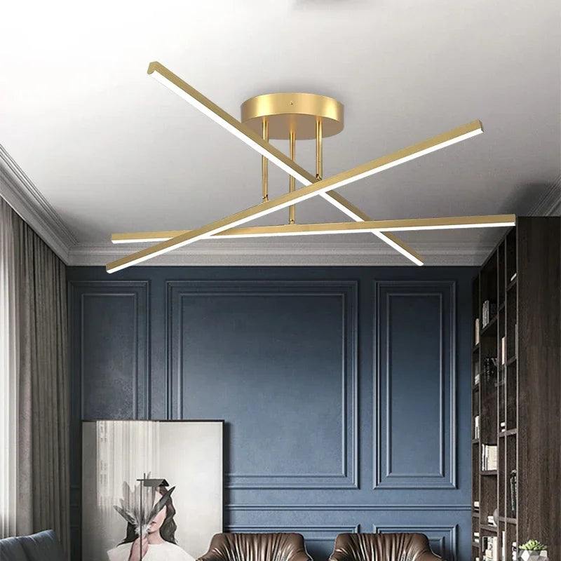 lampe suspendue moderne or noir ampoules led chambre salle manger lumière principale tricolore