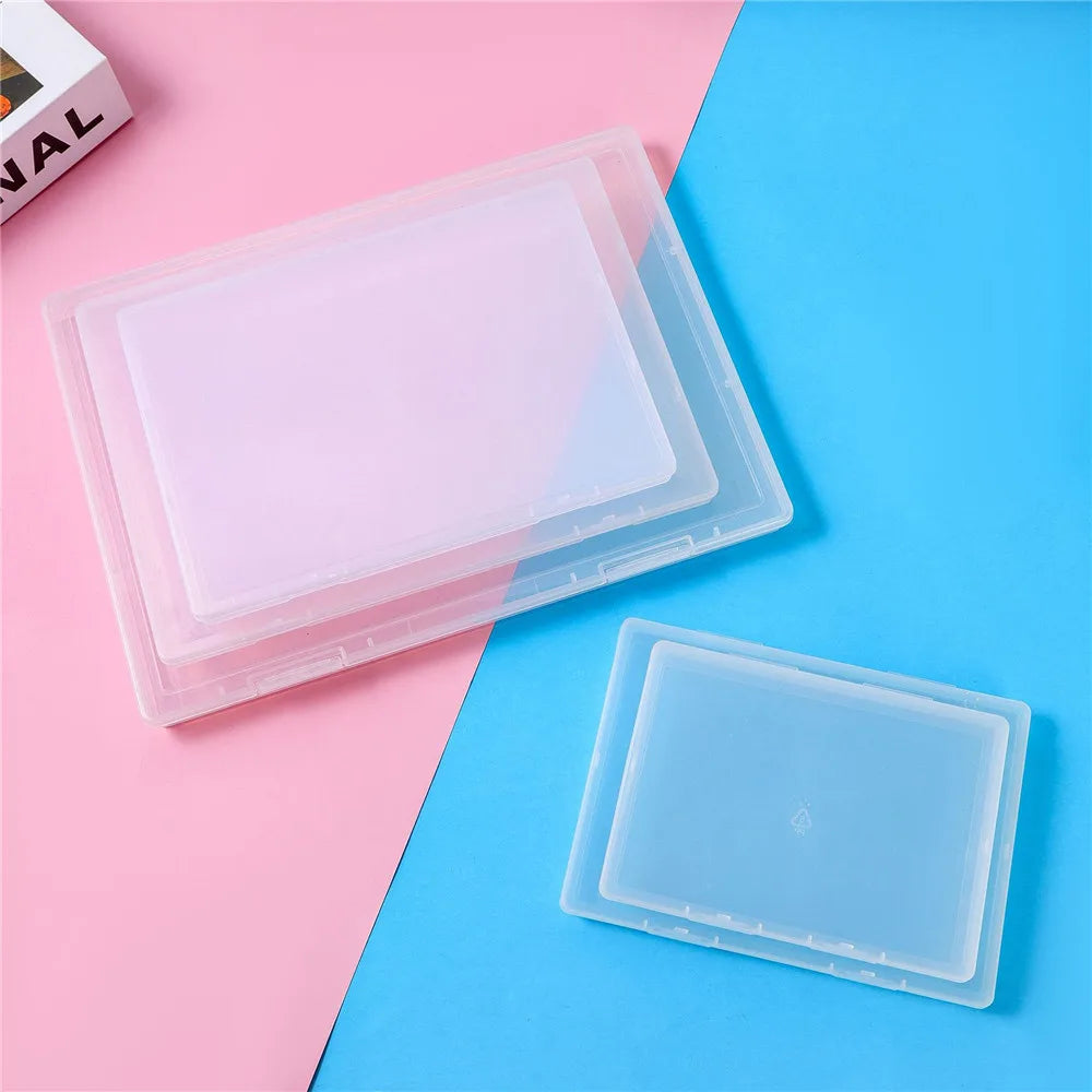 boîtes rangement transparentes plastique réutiliables A4 A5 B5 A6scrição