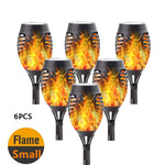 lumière solaire décorative moderne flamme artificielle motifs floraux noir orange jauneextérieur patio allée