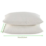 housse coussin imperméable bambou fleuri moderne blanc gris 48x74cm zip