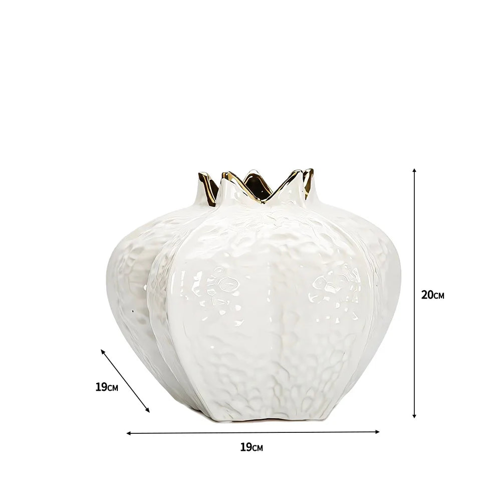vases décoratifs modernes blanc doré rouge texture martelée élégants coquettes