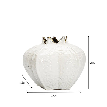 vases décoratifs modernes blanc doré rouge texture martelée élégants coquettes