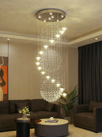 Suspension lumineuse moderne cristal transparente chambre salon 90 260V 249 2000lm