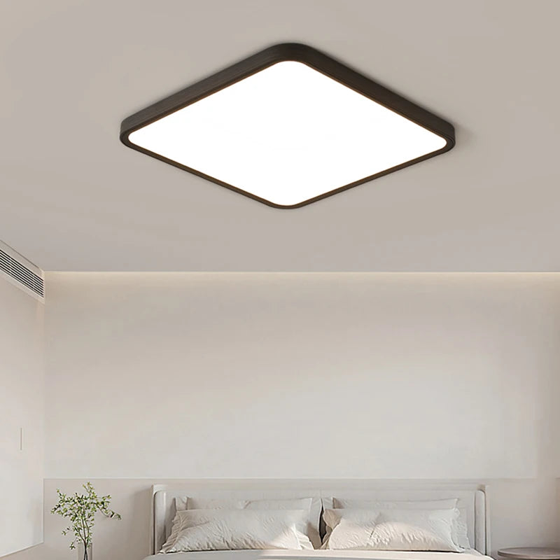 plafonnier led carré blanc ultra fin moderne luminaire salon chambre salle manger