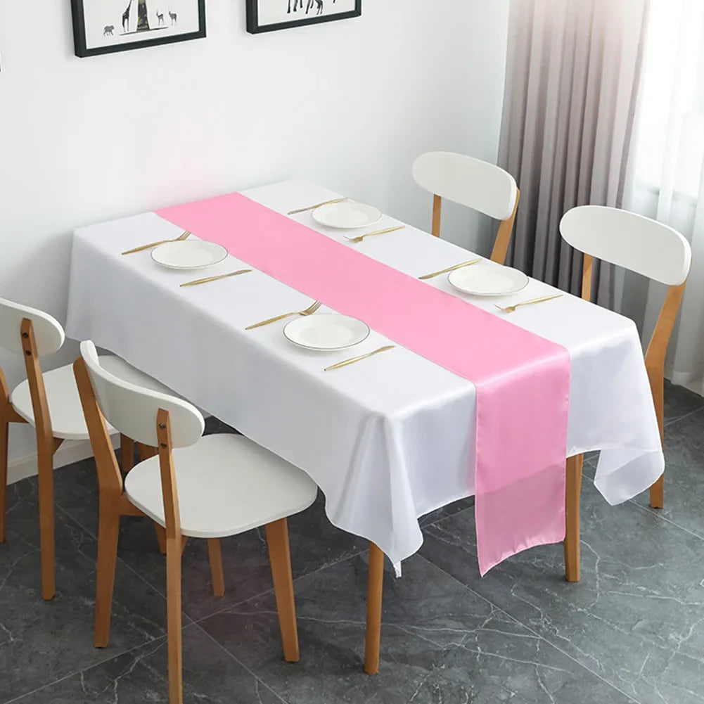 table chemin rouge bleu roi jaune doré gris moderne uni opaquement