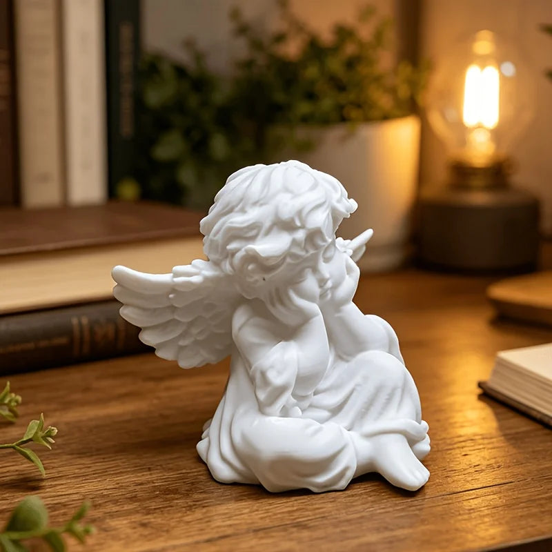 statue ange blanc sculpture détaillée décoration intérieure souvenir mariage ornement anniversaire nouvelle année